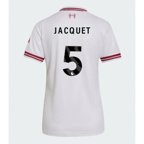 Billige Fotballdrakt Liverpool Jeremy Jacquet #5 Replika Bortedrakt Dame 2026-27 Kortermet Billige Fotballdrakt Liverpool Jeremy Jacquet #5 Replika Bortedrakt Dame 2026-27 Kortermet